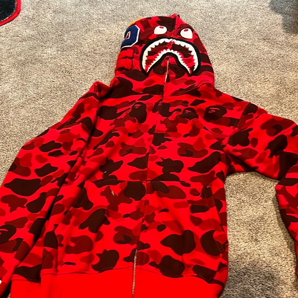 Bape Hoodie Red